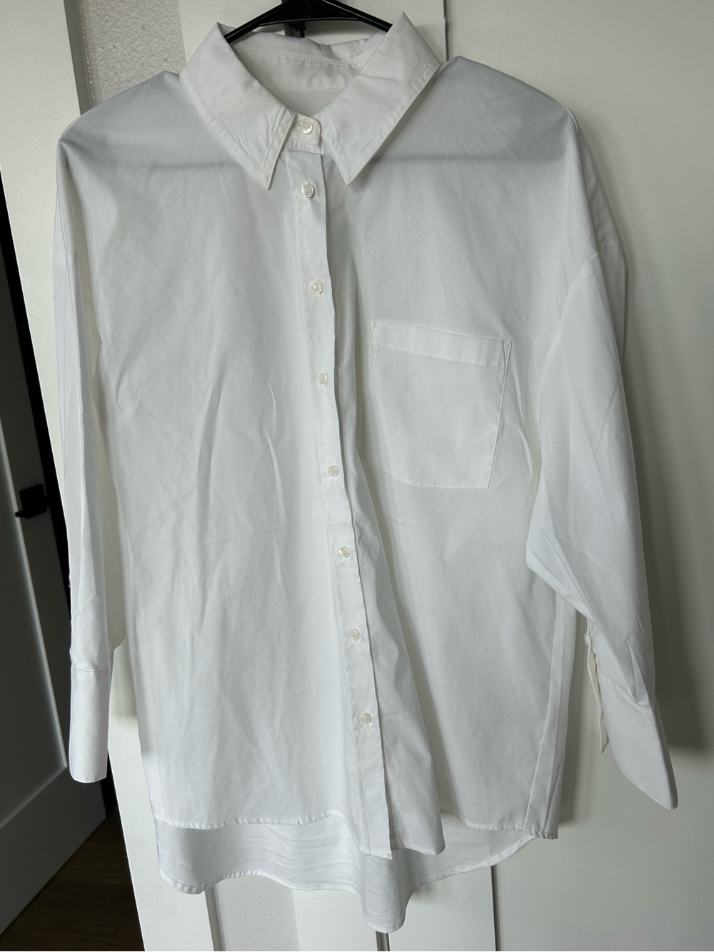 Philosophy Classic White Button-Down Poplin Shirt Size Medium - Picture 3 of 9